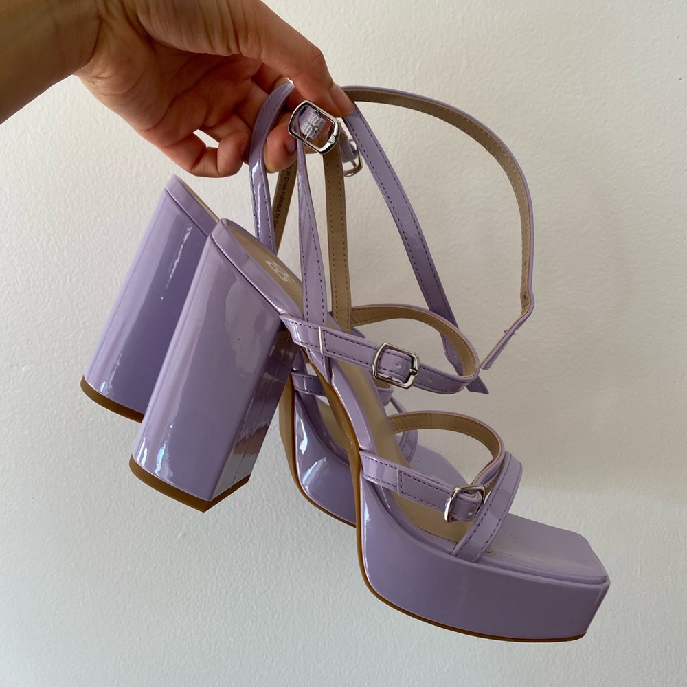 Strappy platform heels